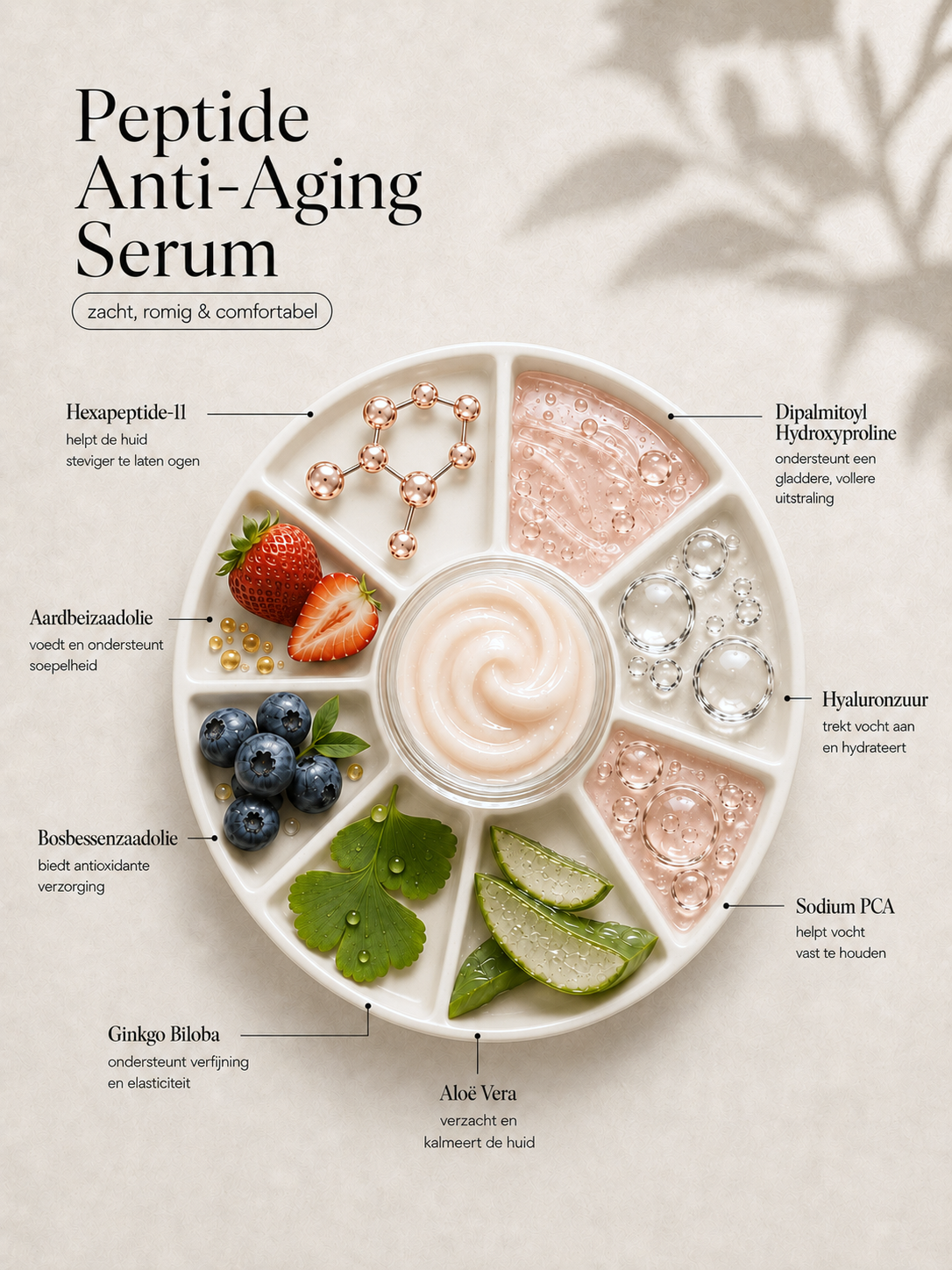 Ingrediënten ALMOA Peptide Anti-Aging Serum