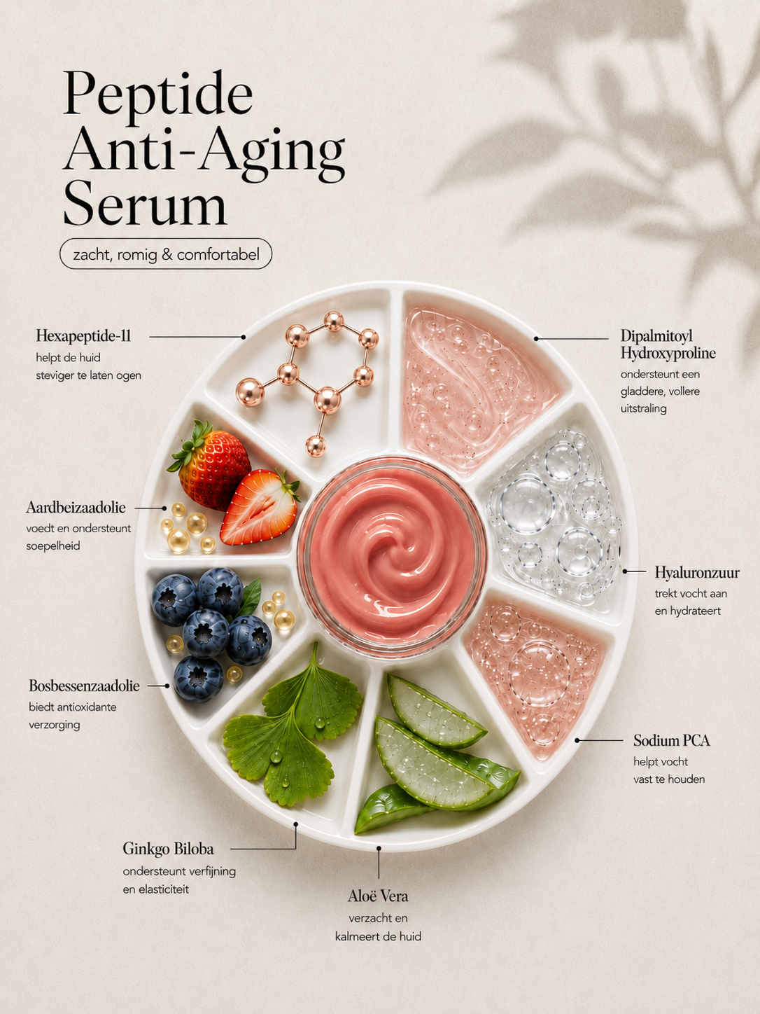 Ingrediënten ALMOA Peptide Anti-Aging Serum