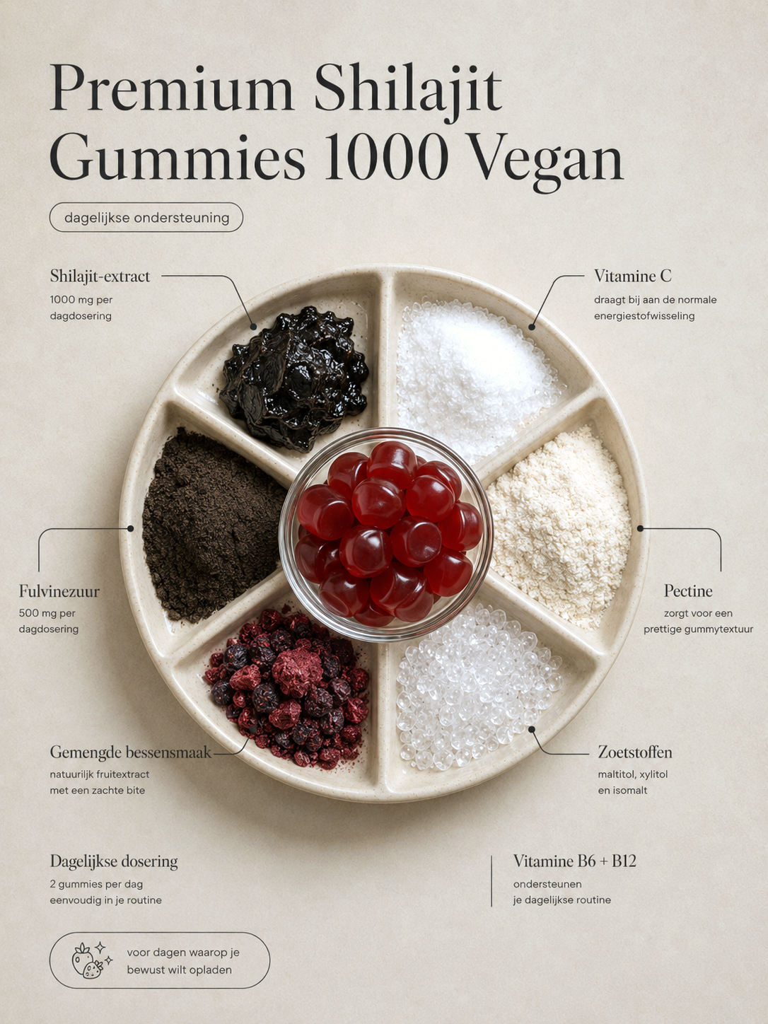 Premium Shilajit Gummies ingrediënten